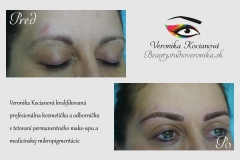 Obočie permanentný make up čiarkovanou metódou Veronika Kocianová